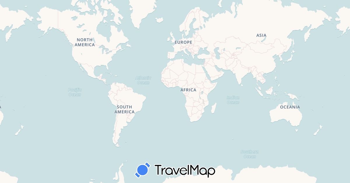 TravelMap itinerary: driving, plane, boat in Antigua and Barbuda, Australia, Bahamas, Canada, Cuba, Spain, France, Honduras, Haiti, Saint Kitts and Nevis, Saint Lucia, Morocco, Mauritius, Mexico, Namibia, New Zealand, Singapore, United States, South Africa (Africa, Asia, Europe, North America, Oceania)